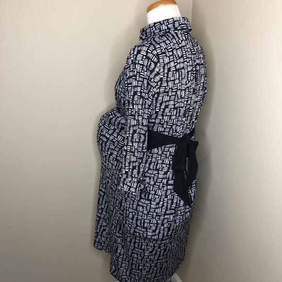 SOLD!! Black and White Maternity Dress - Picture 5 of 11